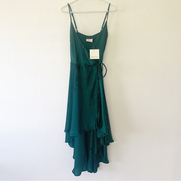 Showpo. Between Fantasy Midi High Low Wrap Dress - Picture 6 of 15